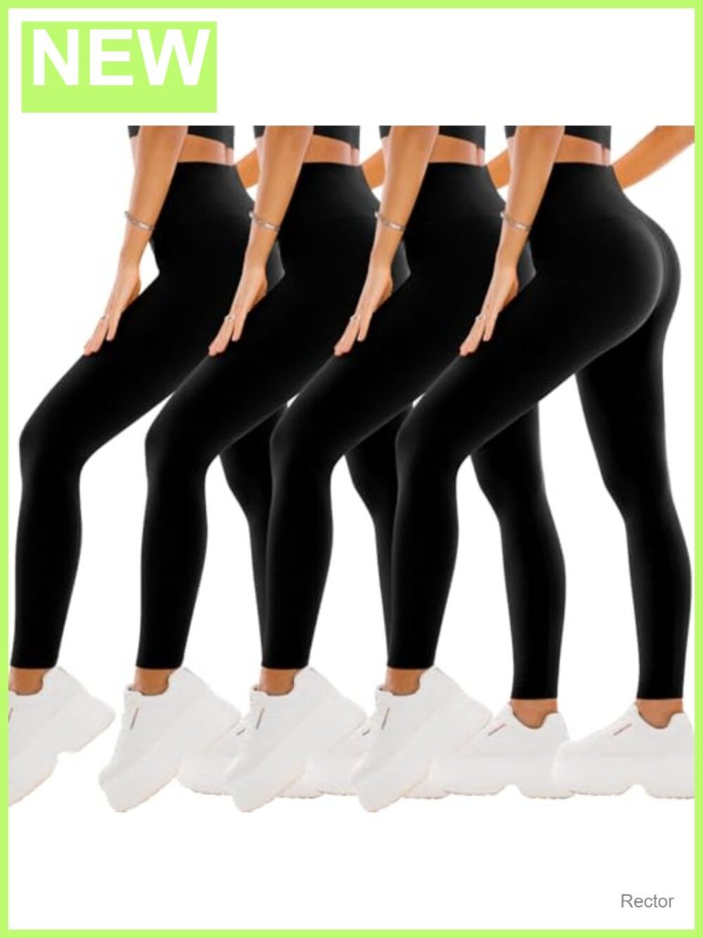 Buttery Soft High Waisted Leggings Full Length Yoga Pants 4 Pack